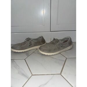 Hey Dude Wendy Chambray Braid Gray Women's Slip On Shoes Size‎ 8